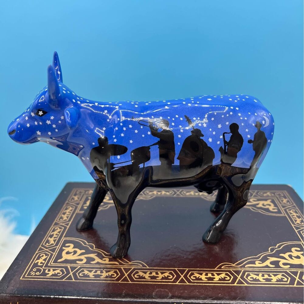 2001 Cow Parade - JAZZY COW - #9185 - Westland Giftware - RETIRED